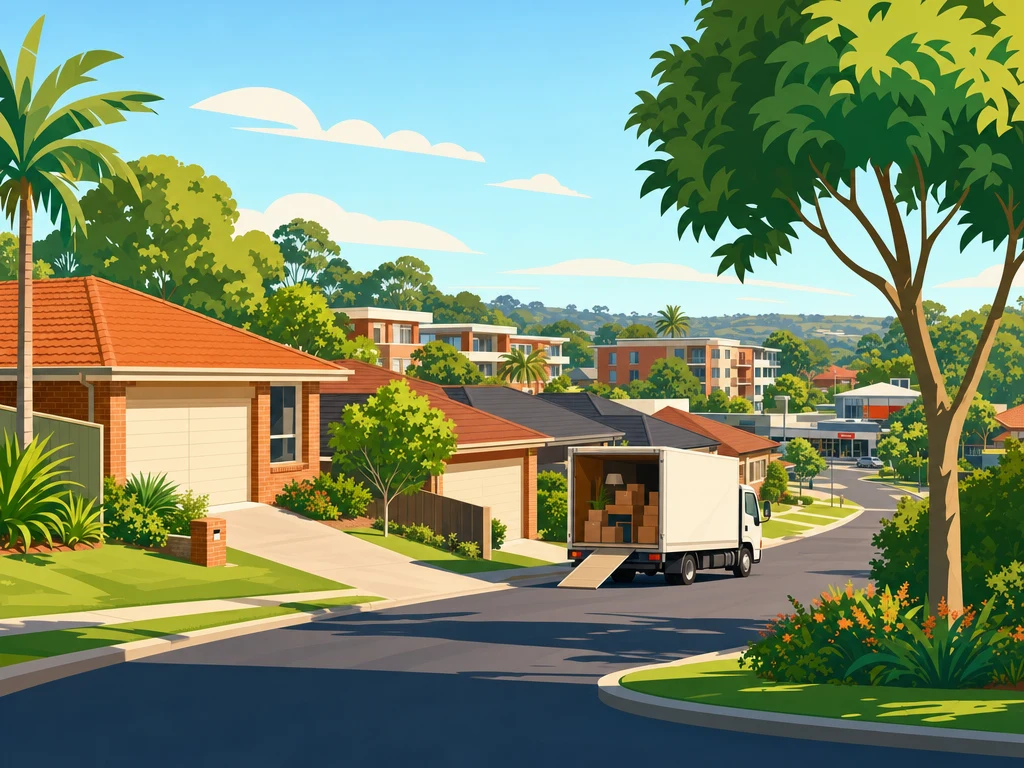 A sunny Everton Park street with family homes and a removal truck